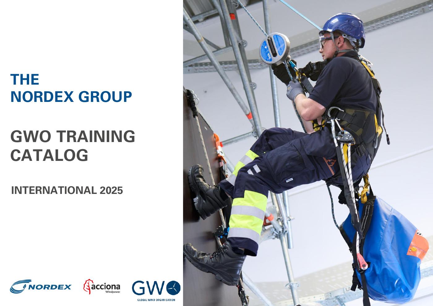 International GWO Training Catalog 2025